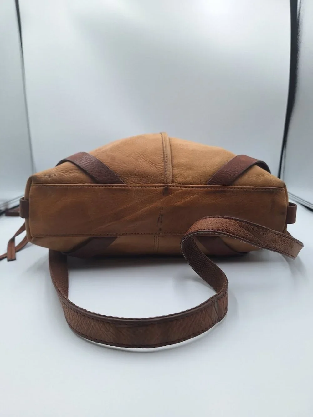 Lucky Brand Boho Western Leather Crossbody Bag Casual Fringe Purse
